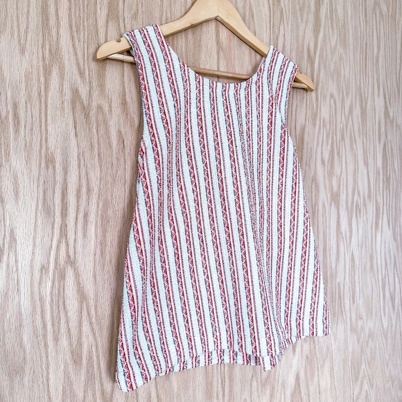 Madewell Boucle Stripe Cross Back Tank Top - Picture 6 of 13